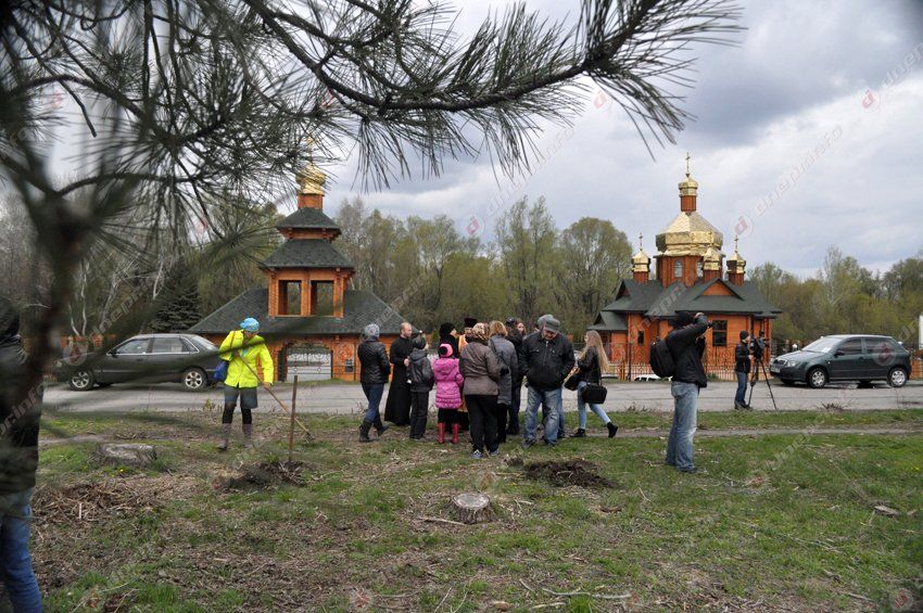 В Днепропетровске в память о погибших бойцах высадили первые деревья