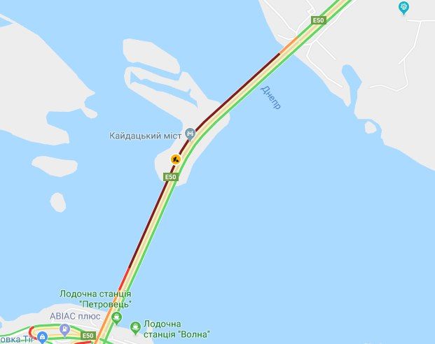 В Днепре 2 моста застряли в пробках. Новости Днепра