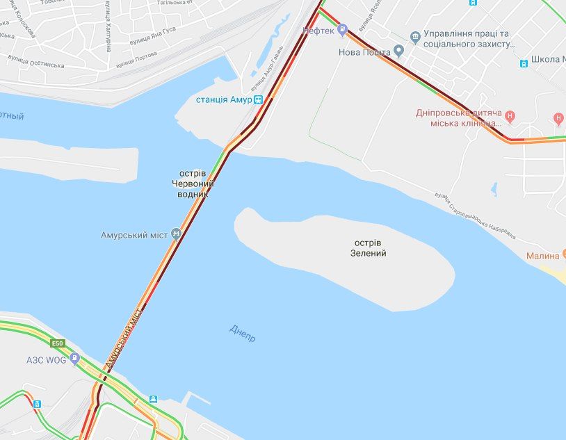 Утренний Днепр: куда лучше не стоит ехать, чтобы не застрять в пробках. Новости Днепра