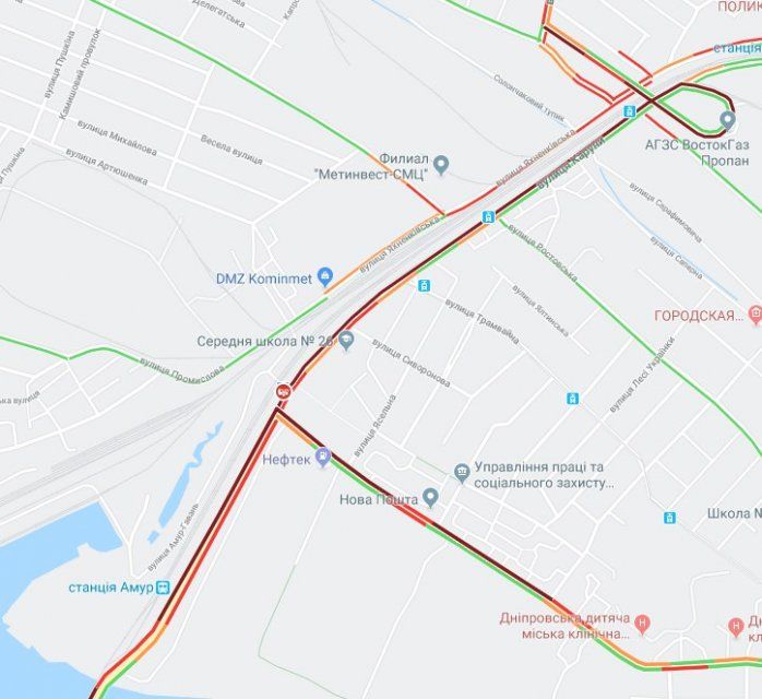 ДТП с маршруткой и трамваем: в Днепре «стоят» мосты. Новости Днепра