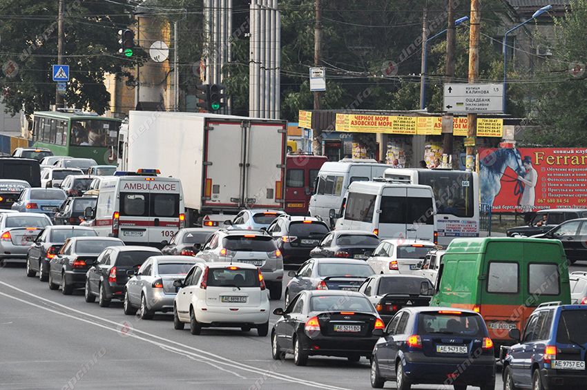 В Днепре образовались пробки. Новости Днепра