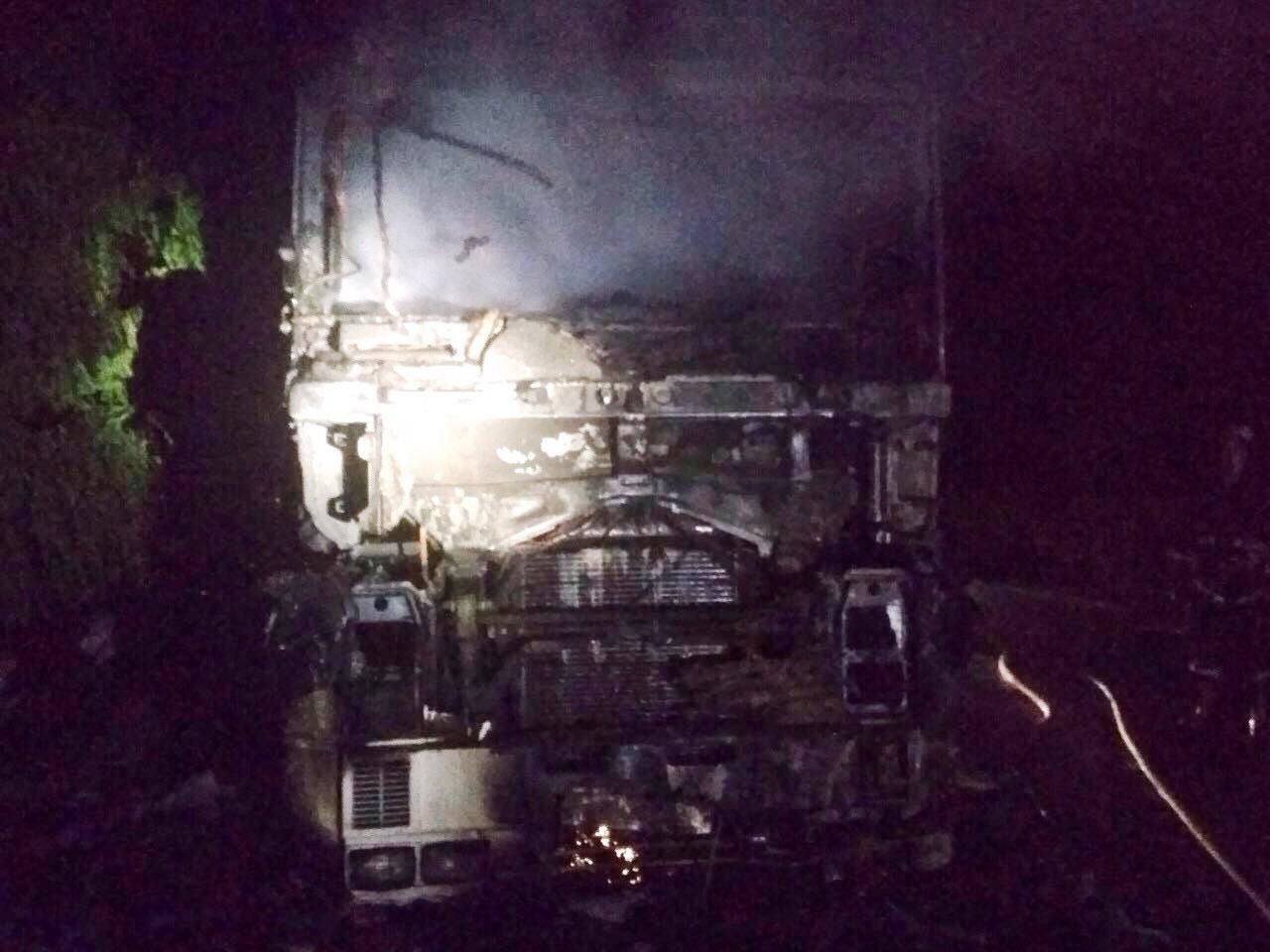 На трассе загорелся грузовик. Новости Днепра