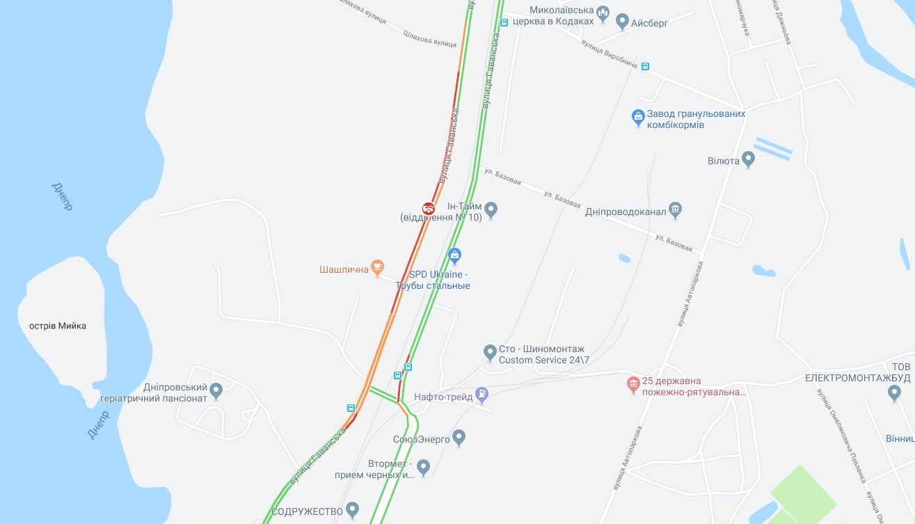 В Днепре образовались пробки. Новости Днепра
