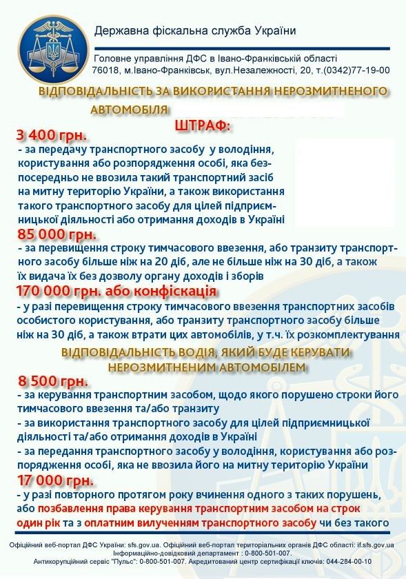 Владельцы «евроблях», готовьтесь: грядут большие штрафы. Новости Украины