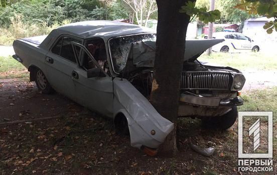 Машину смяло: легковушка влетела в дерево на полном ходу. Новости Днепра