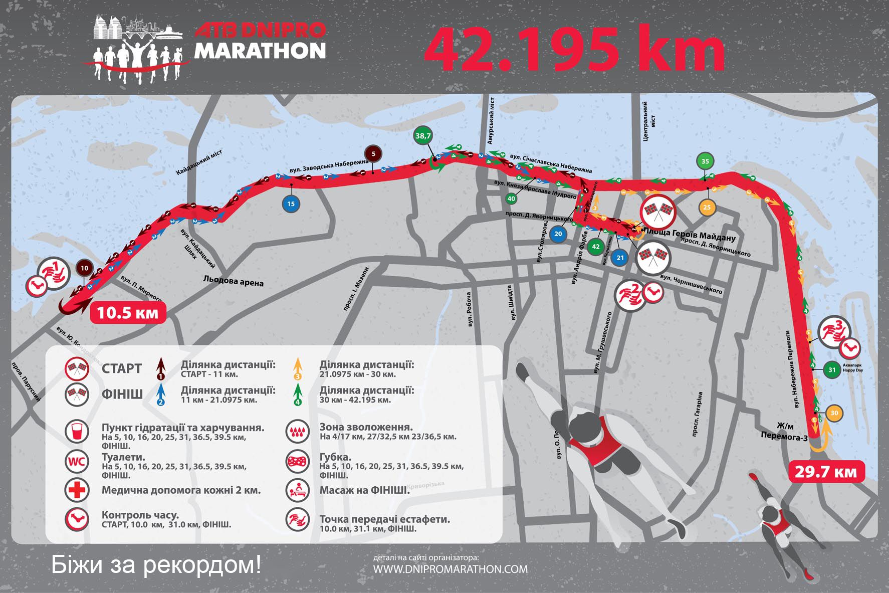 В Днепре на выходных перекроют движение из-за марафона. Новости Днепра