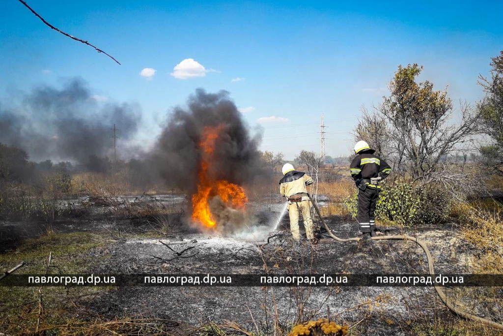 Поджигают сразу в нескольких местах: спасатели более часа тушили пожар на площади в 1 гектар. Новости Днепра