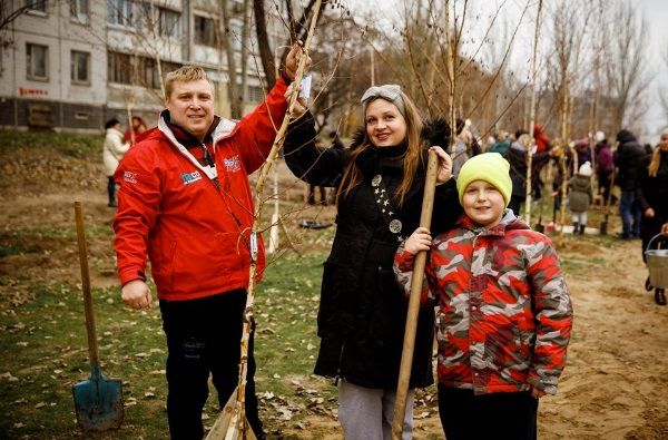 В Днепре на Левобережном высадили березовый сад. Новости Днепра