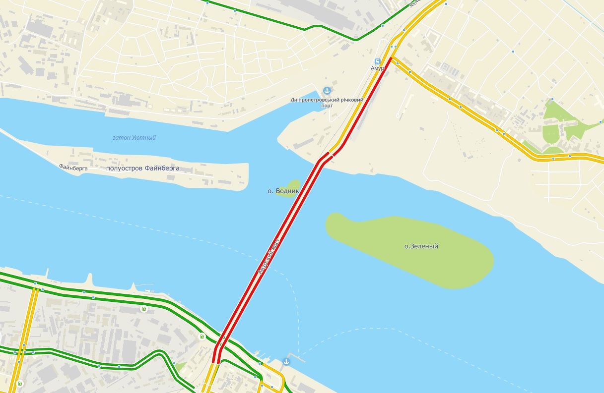 ДТП на мосту в Днепре: переправа стоит в пробках. Новости Днепра