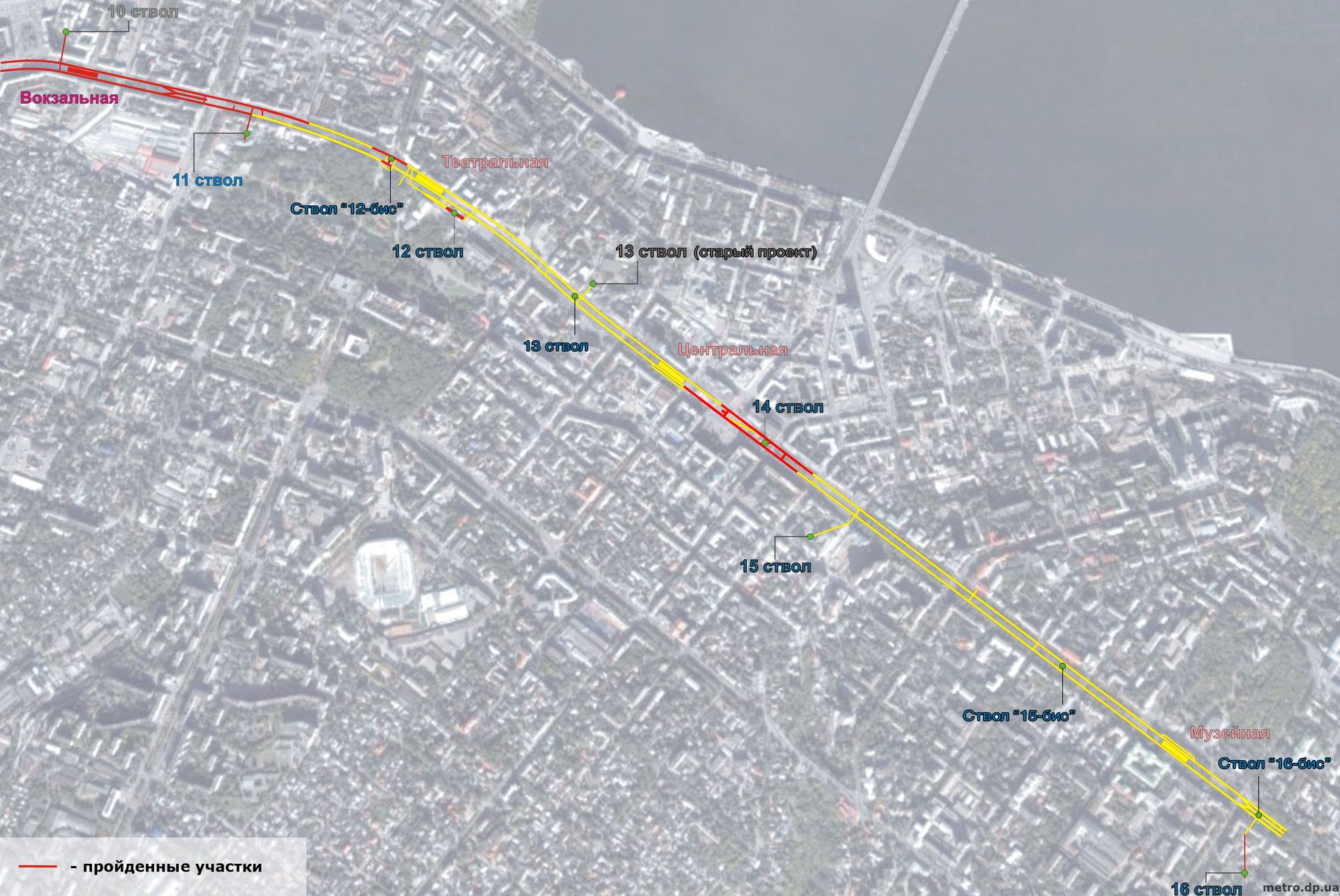 В Днепре начали рыть котлован под вестибюль станции метро. Новости Днепра