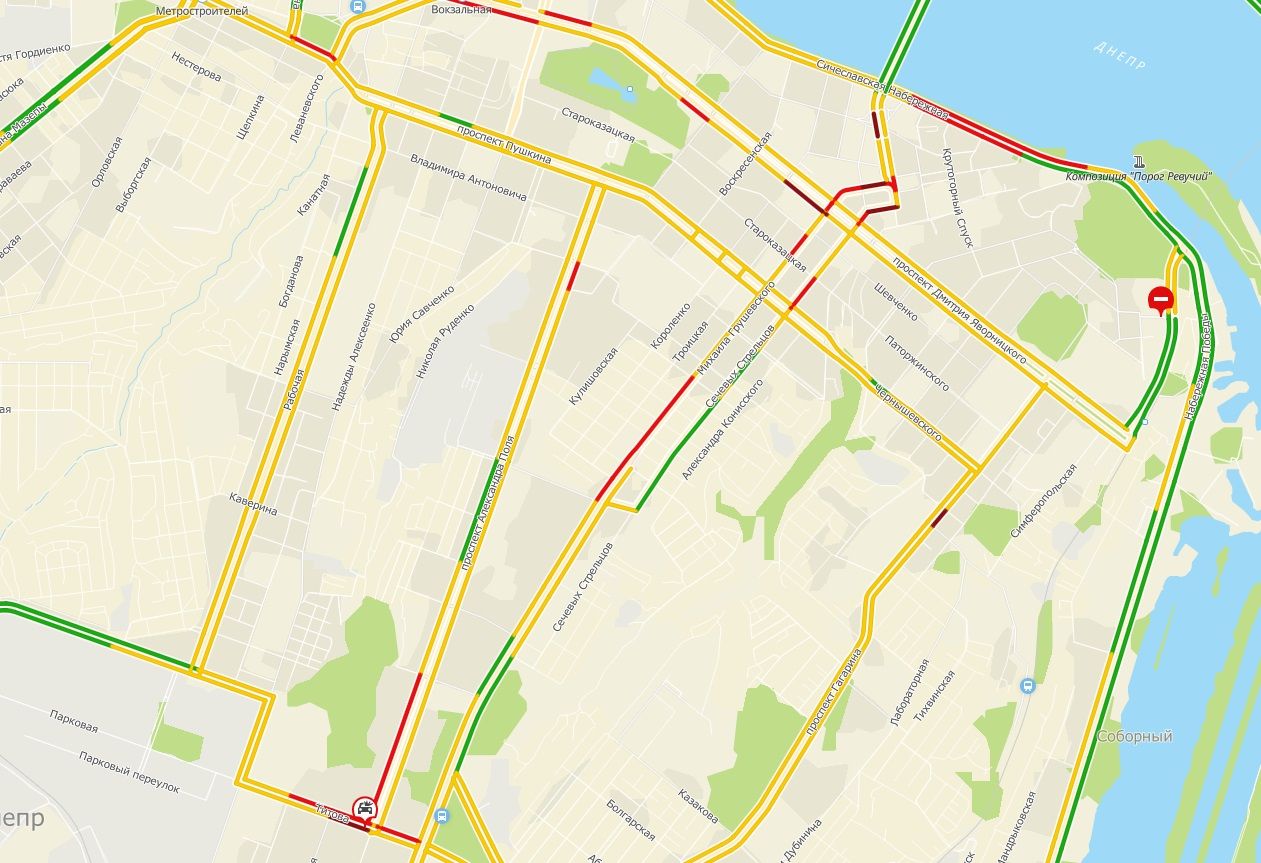 Днепр застыл в пробках: куда сейчас не стоит ехать. Новости Днепра