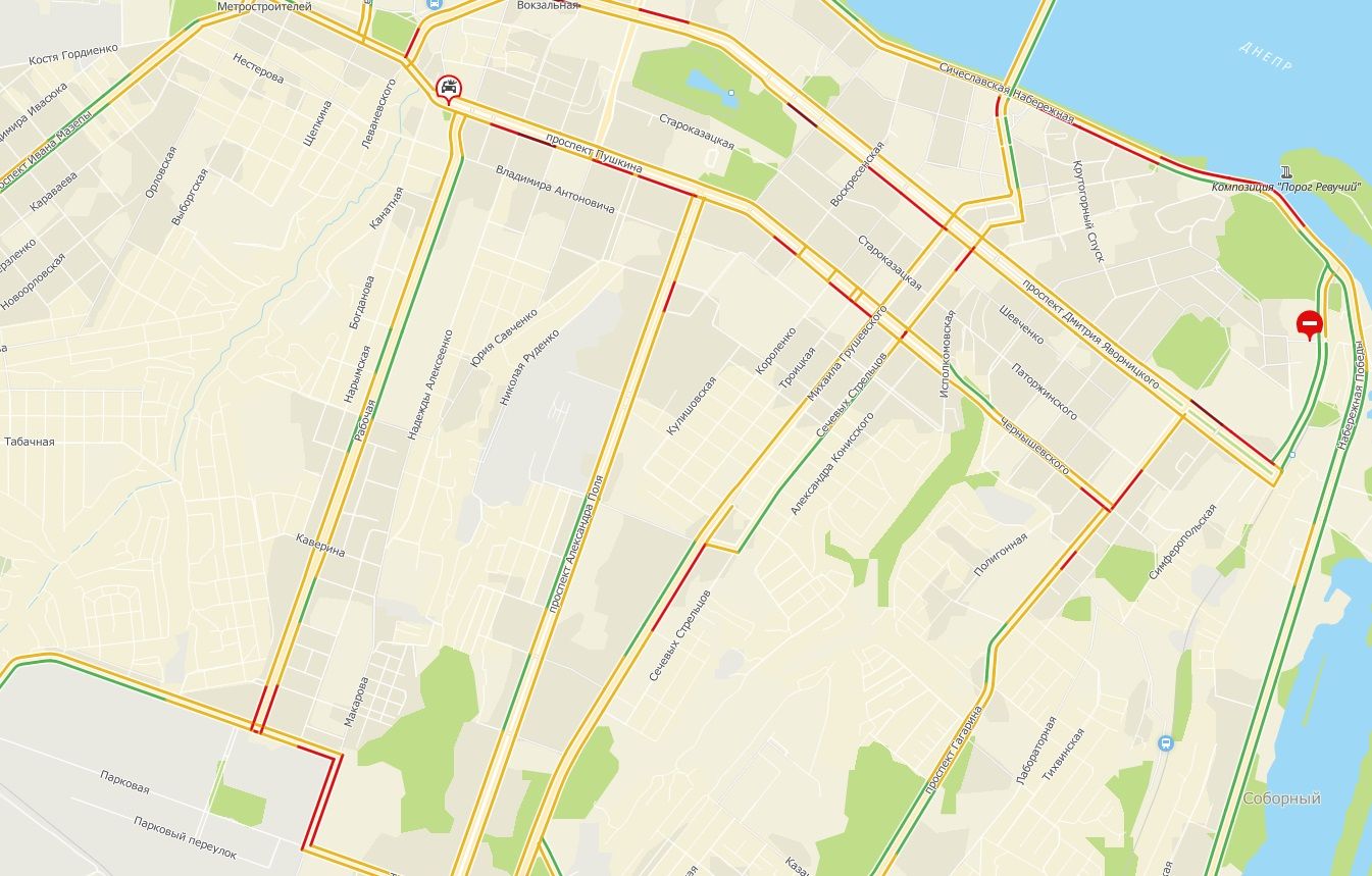 Серьезные пробки в Днепре: ситуация на дорогах города. Новости Днепра