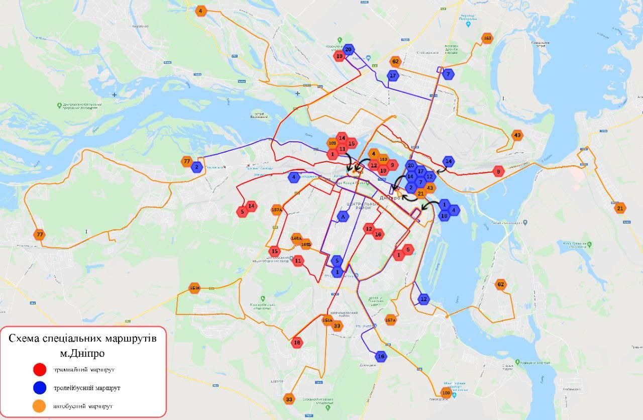 Как в Днепре курсирует спецтранспорт во время карантина. Новости Днепра