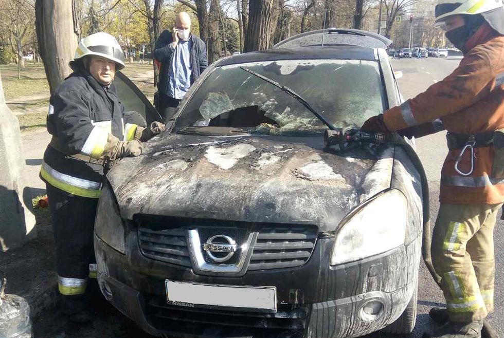 В Днепре во время движения загорелся автомобиль. Новости Днепра