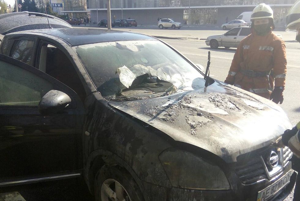 В Днепре во время движения загорелся автомобиль. Новости Днепра