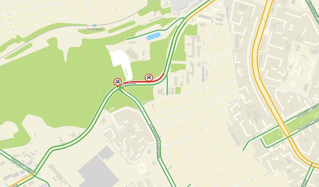 ДТП с мотоциклистом в Днепре: на дороге образовалась пробка. Новости Днепра