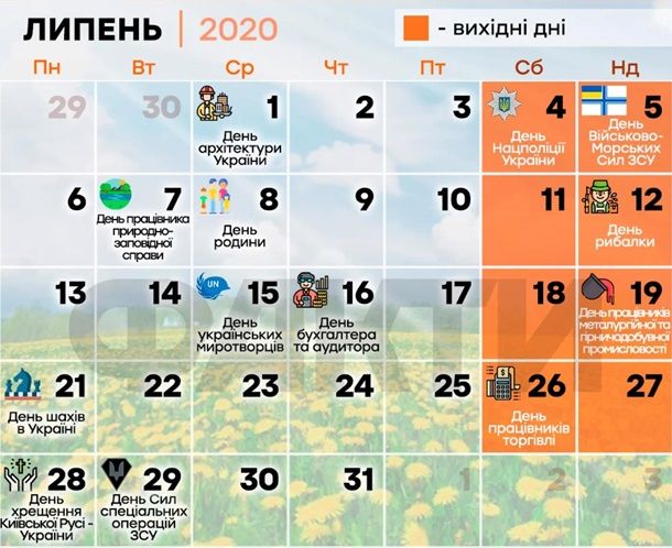 Выходные в июле: сколько будем отдыхать  выходные июль