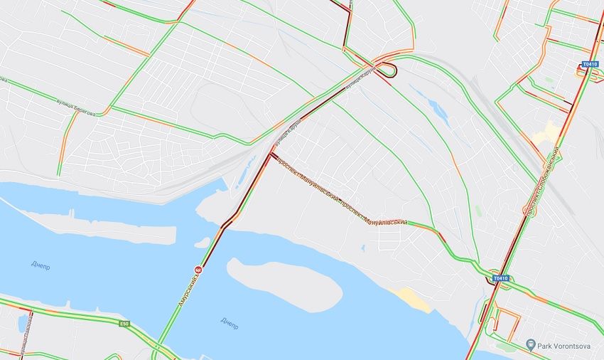 На Амурском мосту парализовано движение из-за серьезного ДТП. Новости Днепра