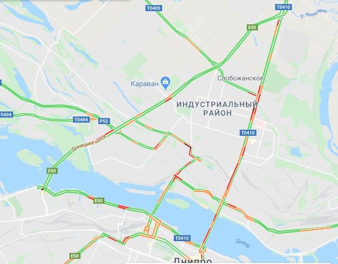 Пробки на Левом Берегу