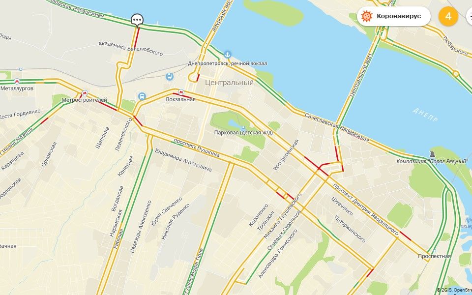 На Правом берегу пробки