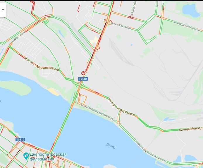 Пробки Днепр