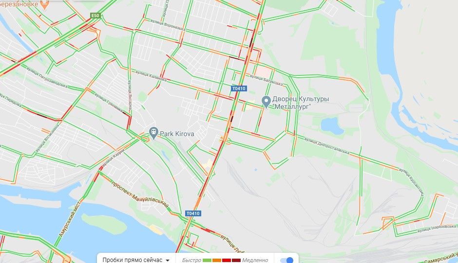 Пробки на левом берегу Утренние пробки в городе