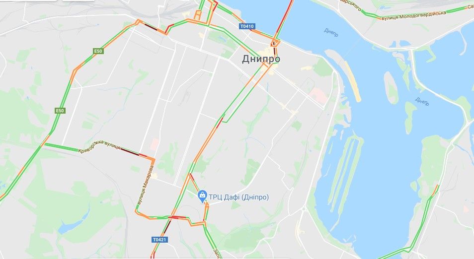 Пробки на правом берегу Правый берег пробки