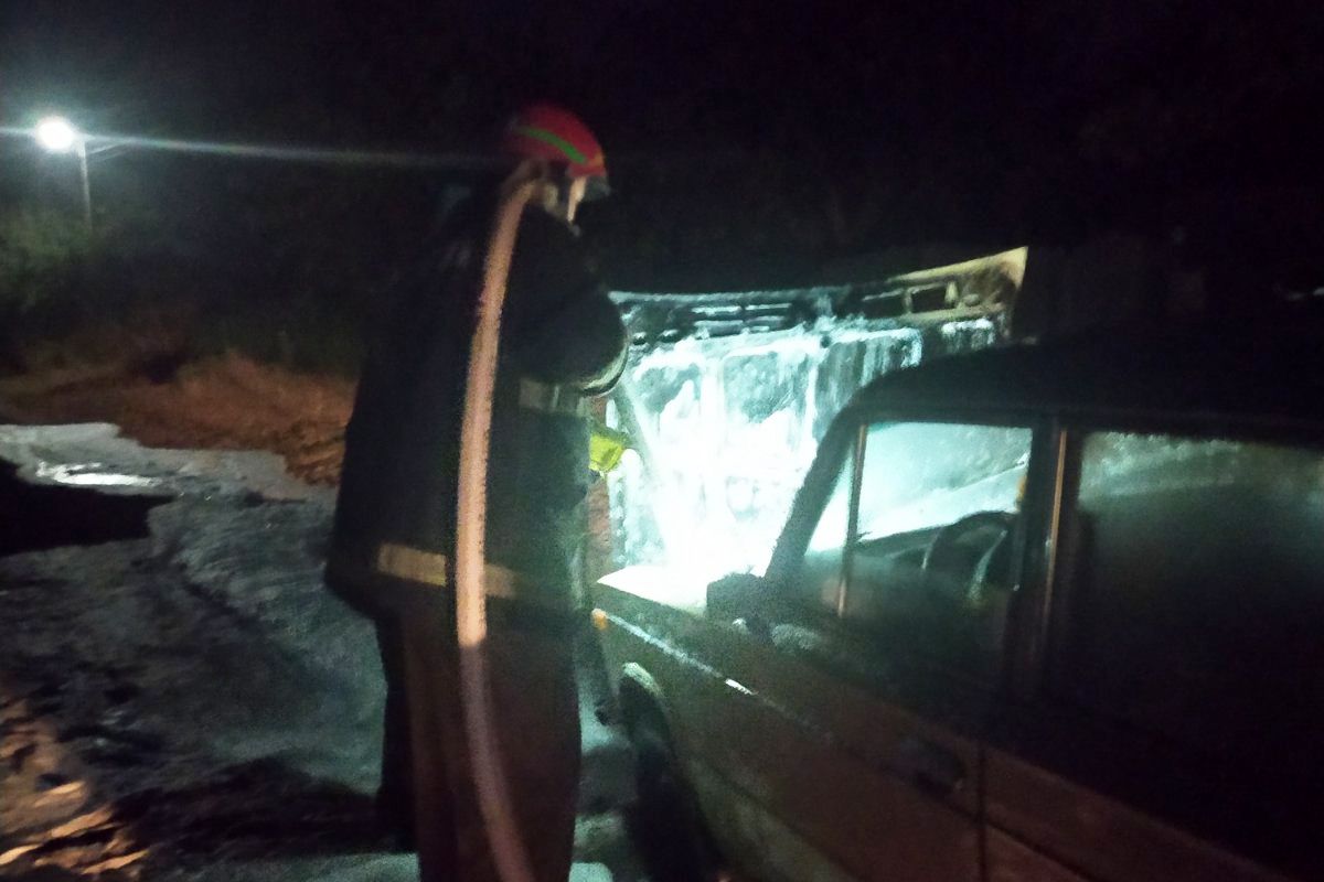 На дороге сгорел автомобиль. Новости Днепра