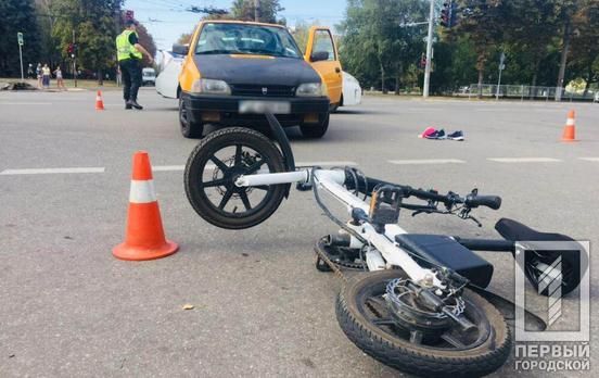 В регионе авто сбил женщину на скутере. Новости Днепра