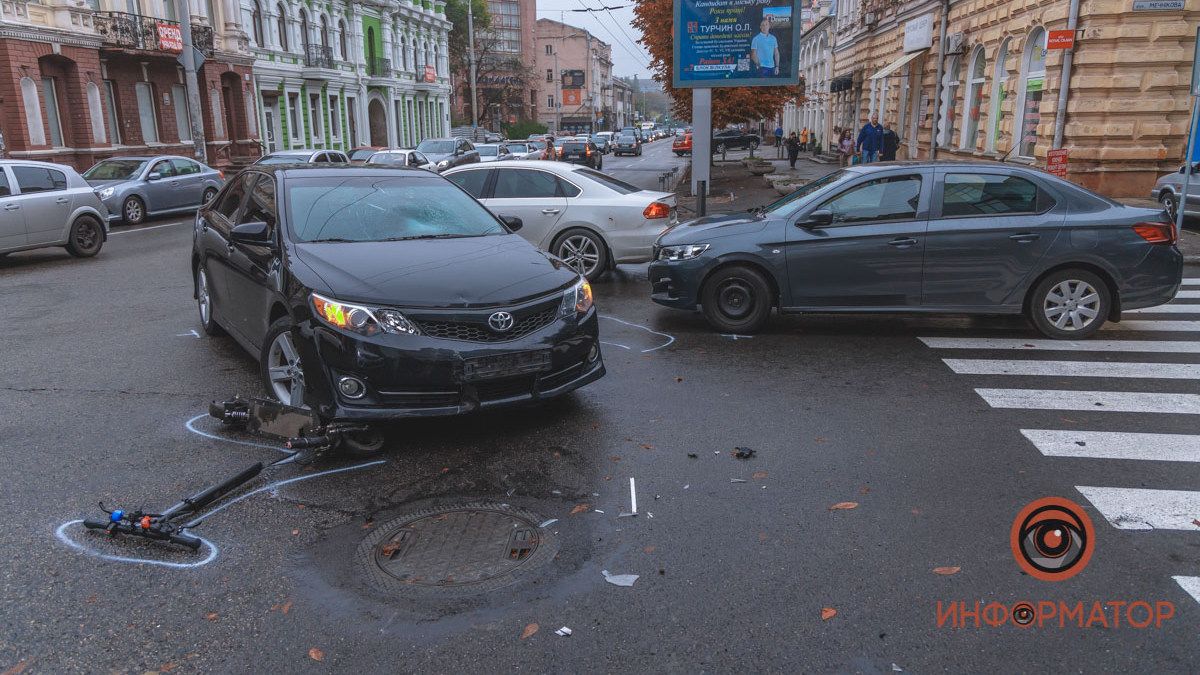 ДТП в Днепре с авто и электросамокатом. Новости Днепра