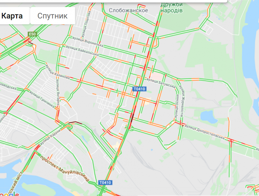 Пробки в Днепре. Новости Днепра