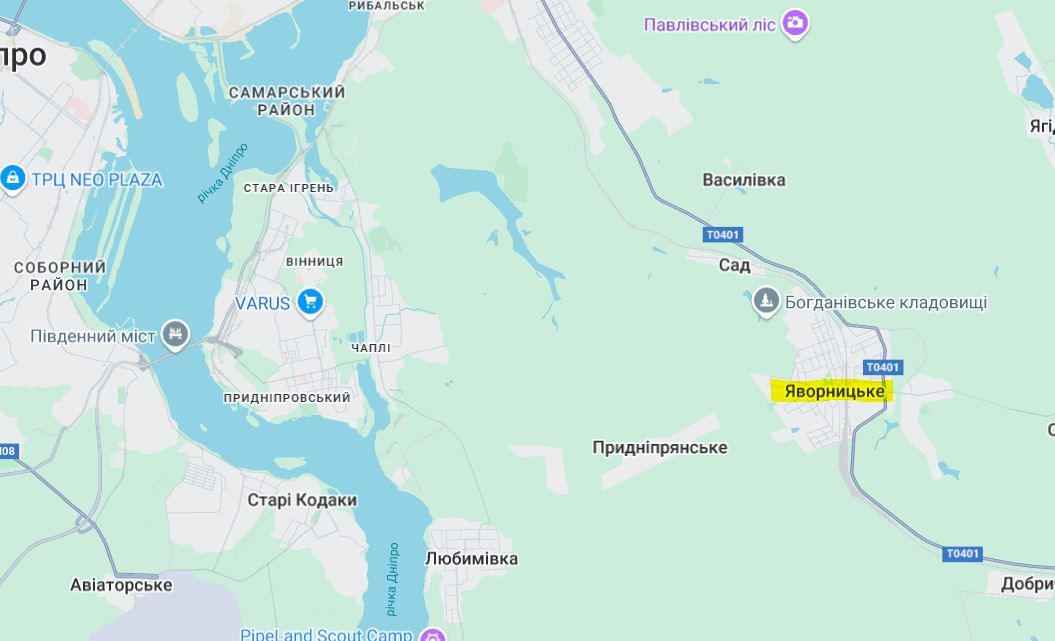 Скриншот карти