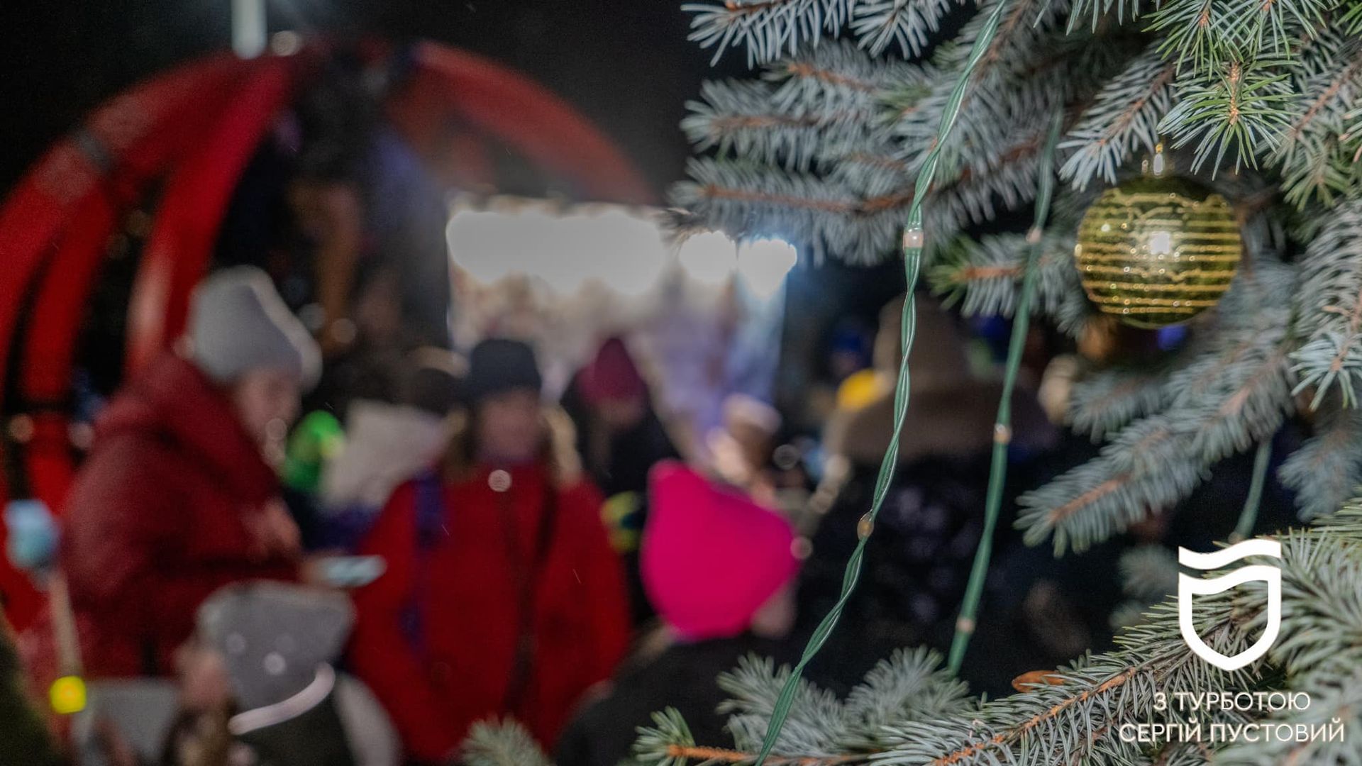 Где в Днепре засияла первая новогодняя елка и как она выглядит