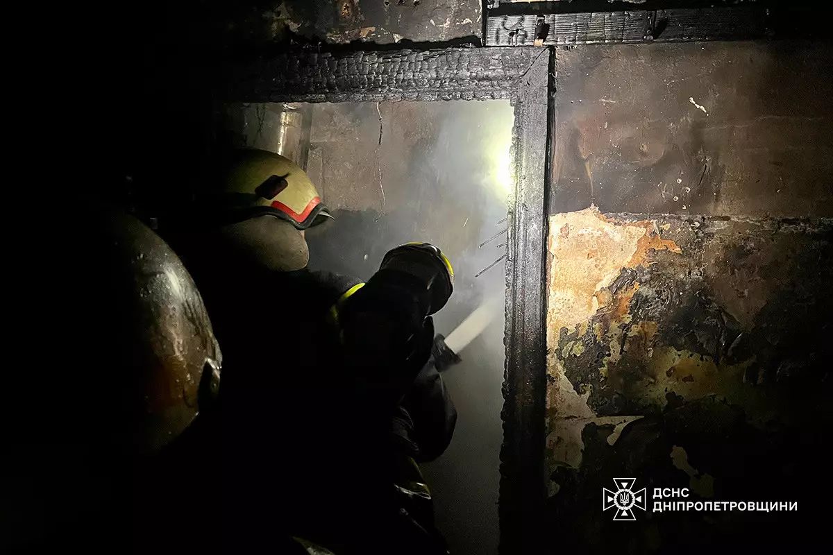 В Каменском во время пожара в доме погиб человек