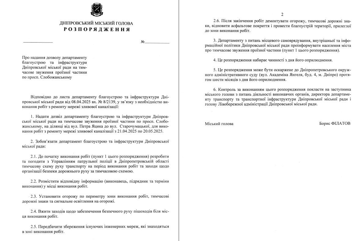 Документ проекта распоряжения