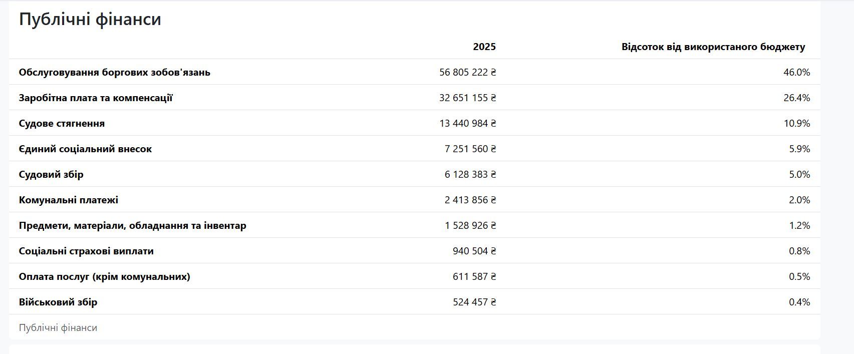 Розподіл витрат Дніпровської міської ради у 2025 році
