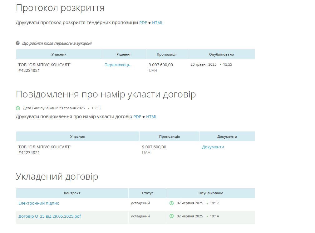 Закупка на Prozorro