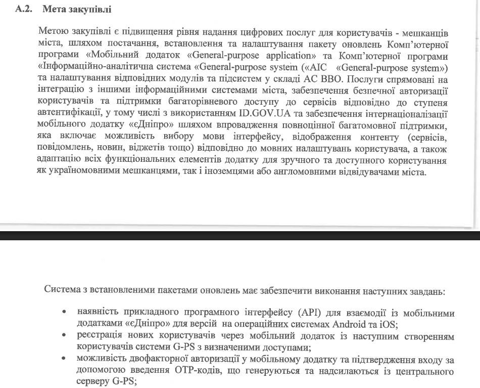 Цель закупки