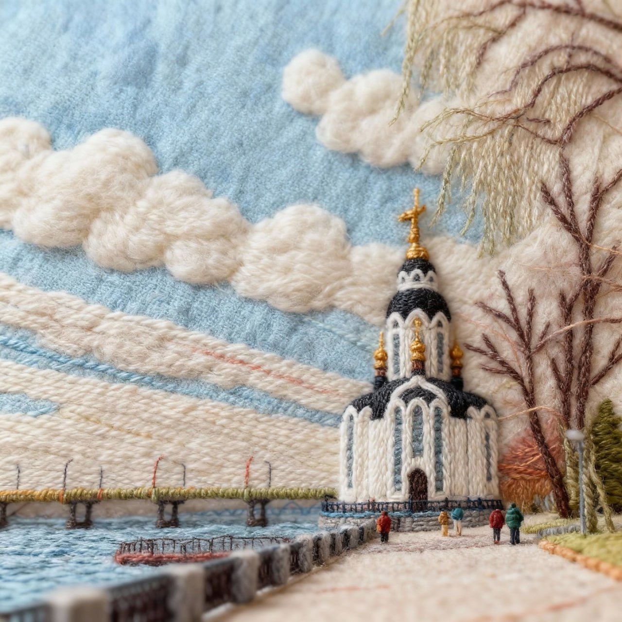 У мережі показали в’язаний Дніпро: ШІ "зіткав з пряжі" популярні місця 