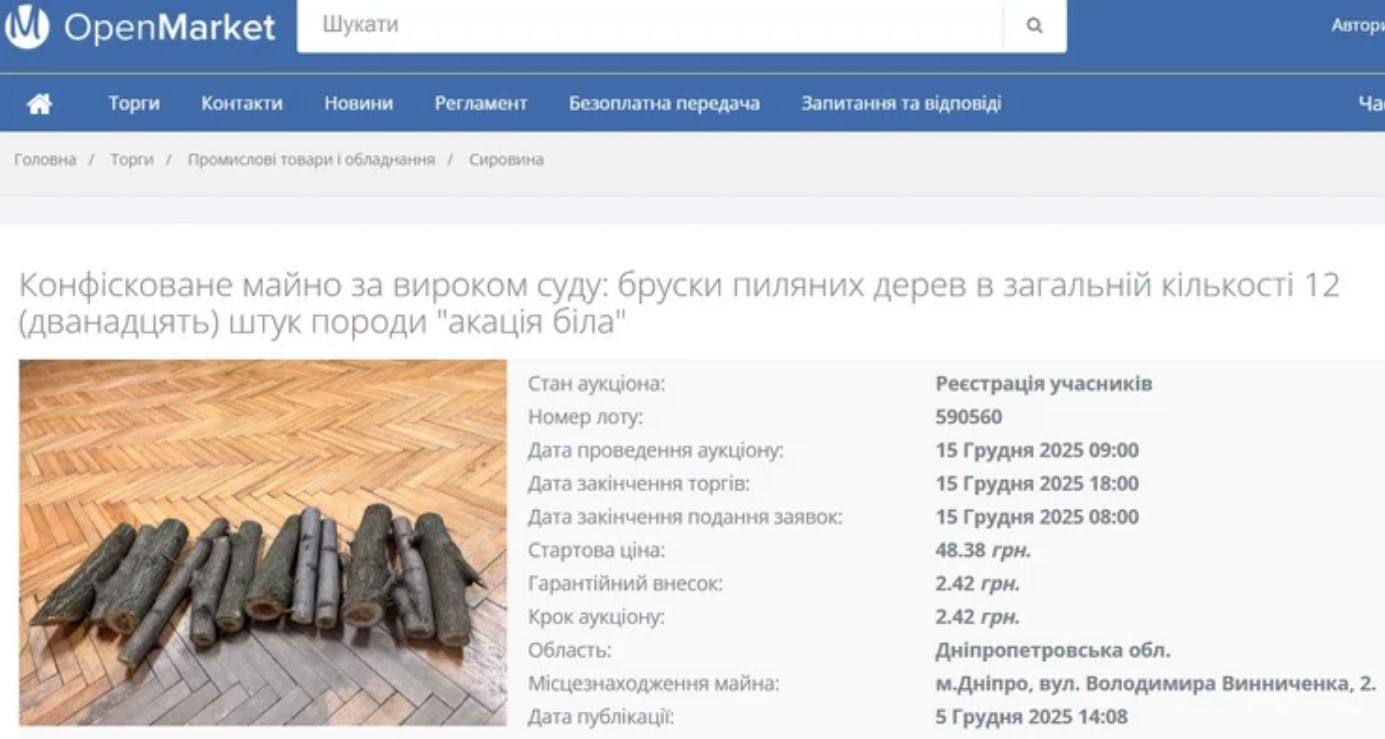 Информация о лоте