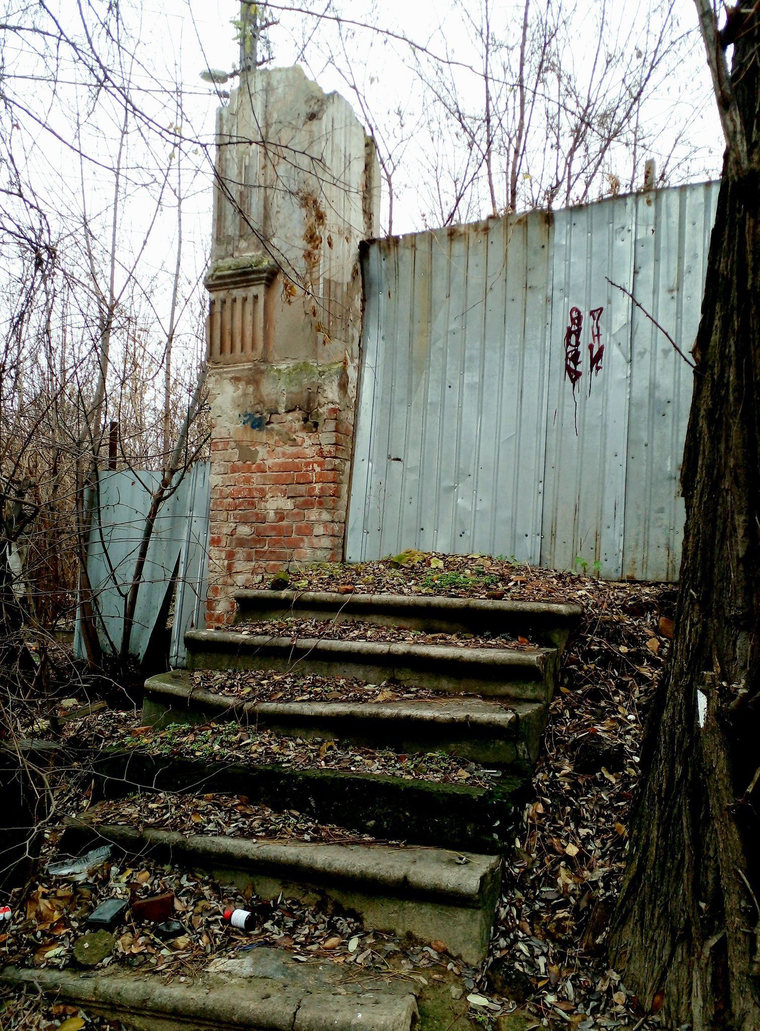 Сходи, які раніше вели до двору будинку