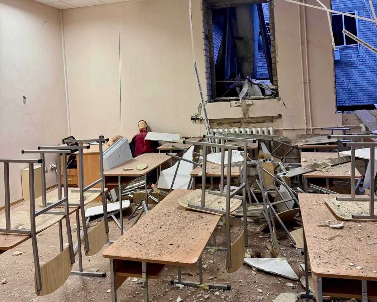 Один из разбитых кабинетов