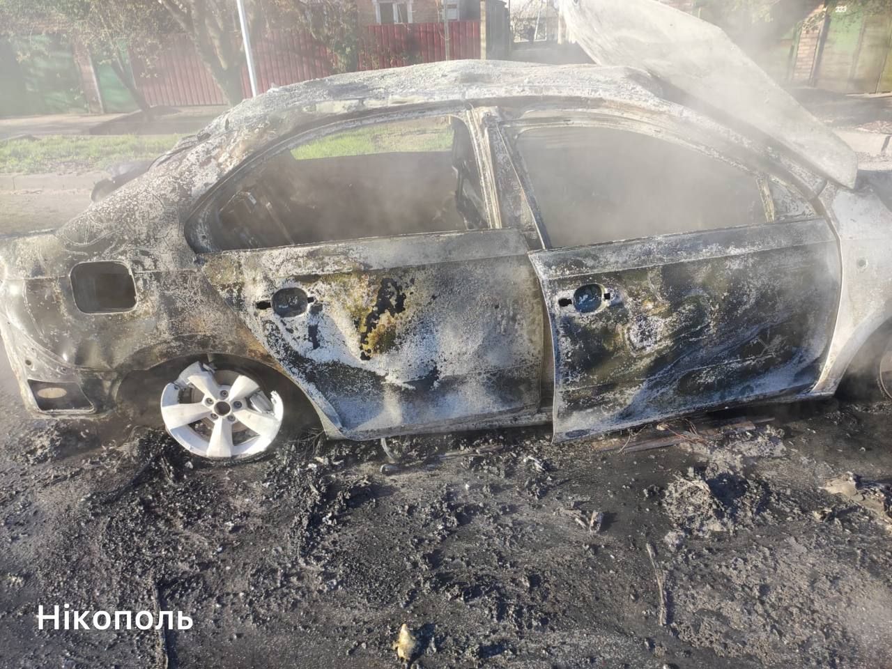 Сожженный автомобиль