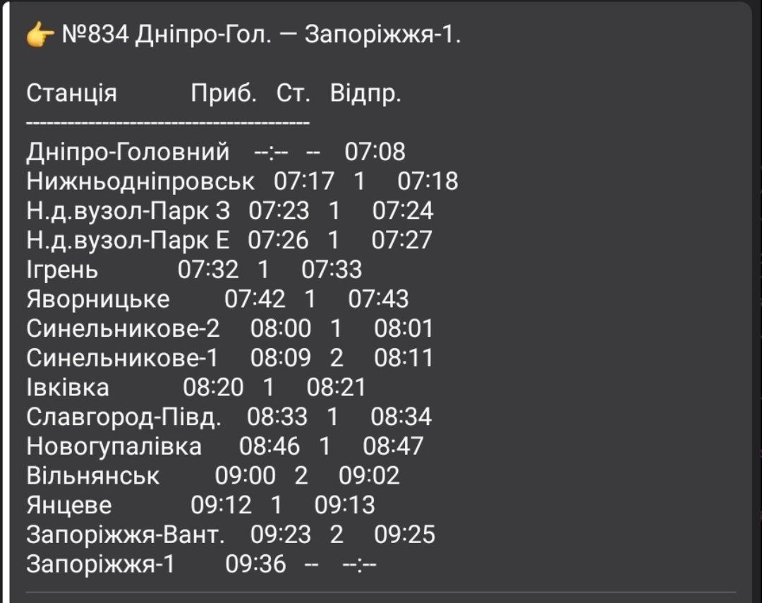 Из Днепра в Запорожье