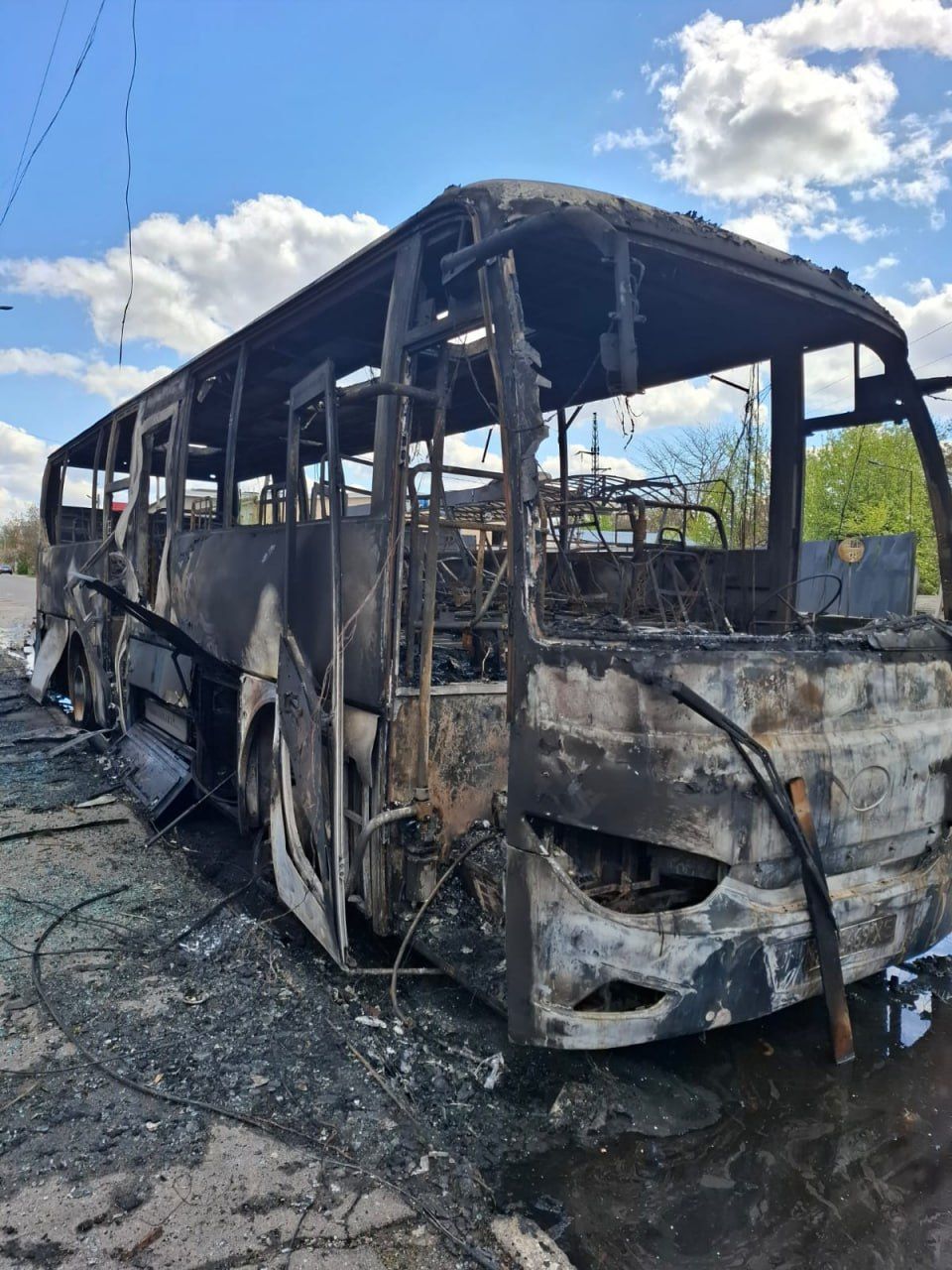 Сгоревший автобус