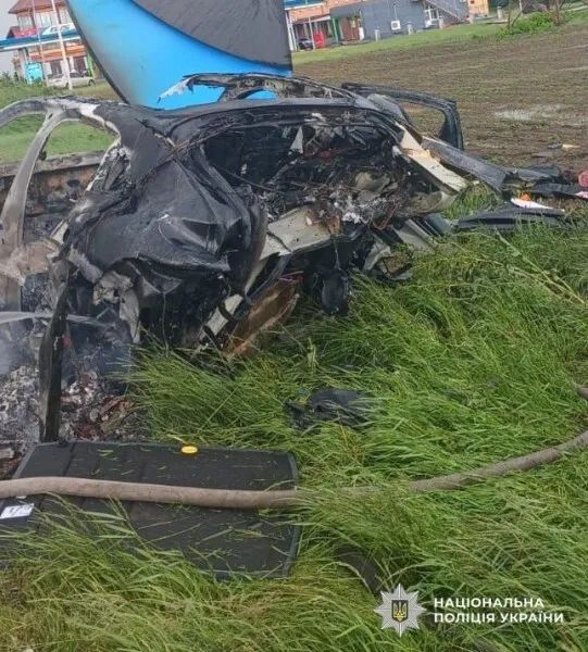 Автомобиль после ДТП. Фото: ГУНП Кировоградской области.