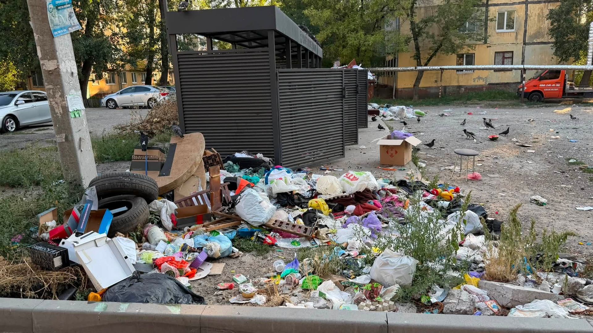 Сміття біля баків
