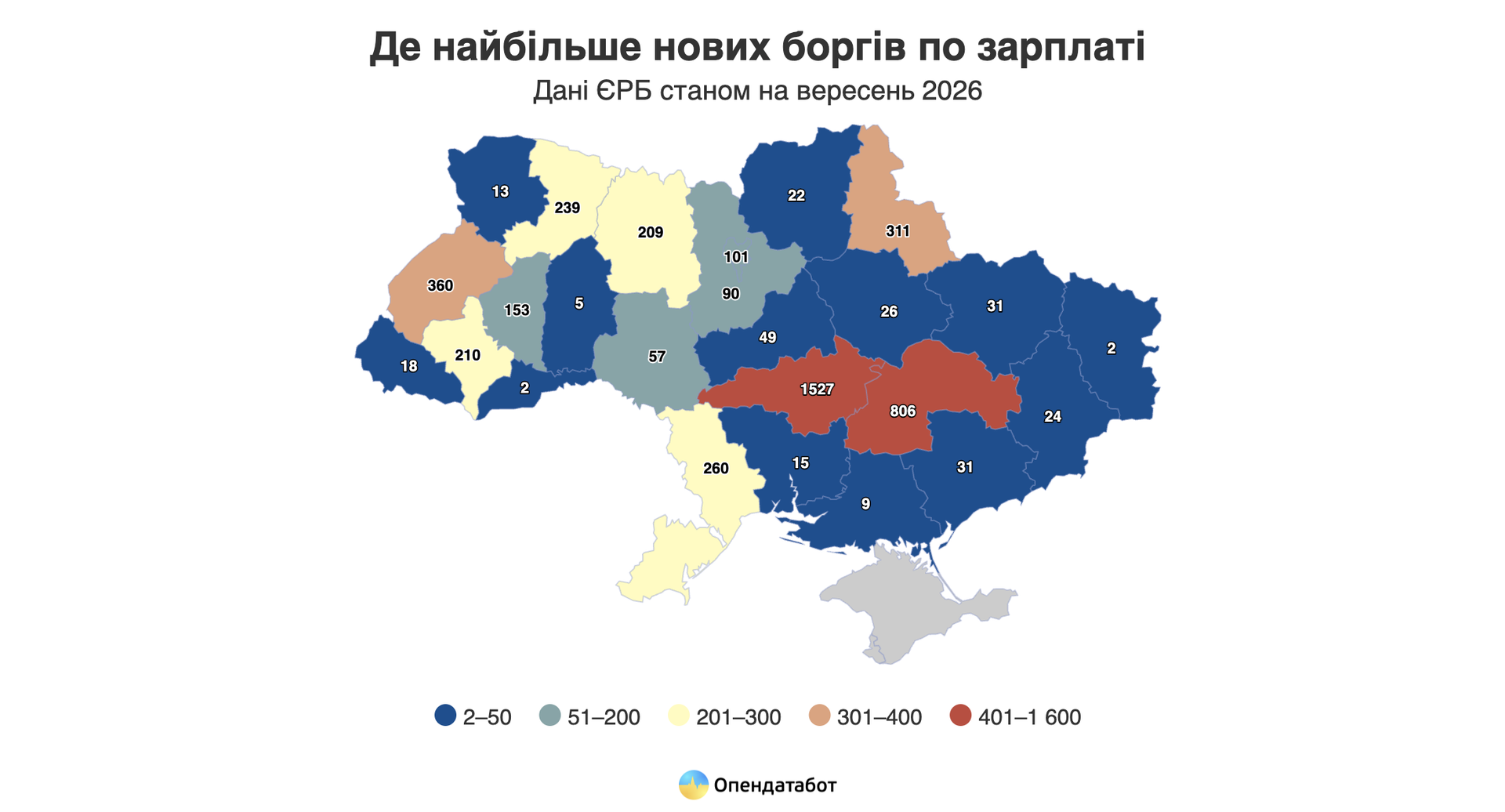 Статистика по областям. Фото: "Опендатабот". 