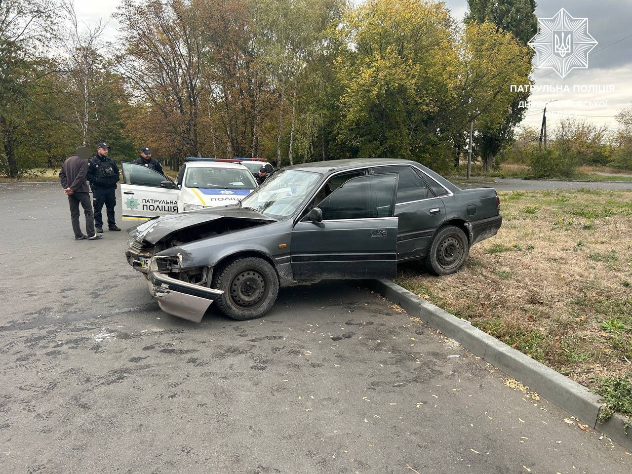 Автомобиль, попавший в ДТП