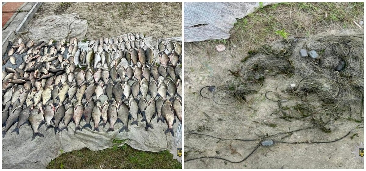 Контрабанда-5 Задержание браконьера с уловом рыбы на водоеме в Новокодакском районе Днепра.